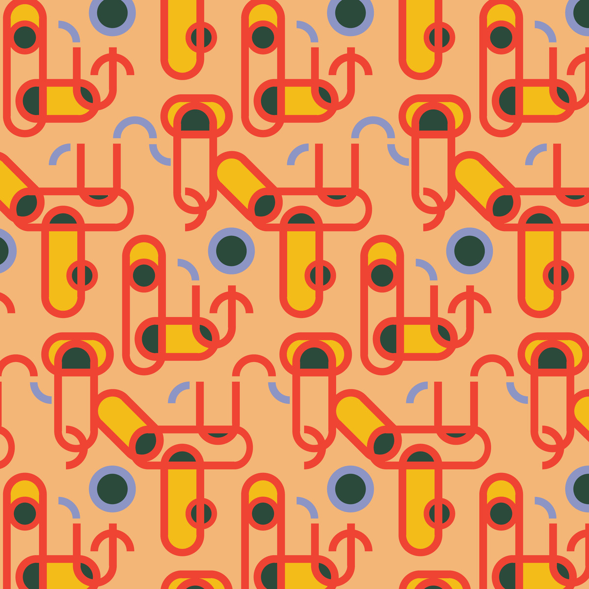 Graphic geometric design.
<br />Repeat created in Illustrator.