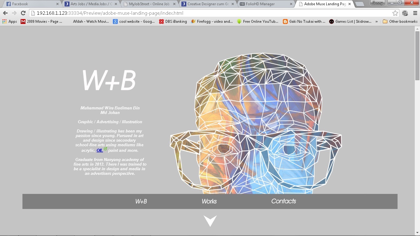 Done with:
adobe muse,
adobe photoshop,
adobe illustrator,
css
notepad++ 

http://webbietest01.businesscatalyst.com/