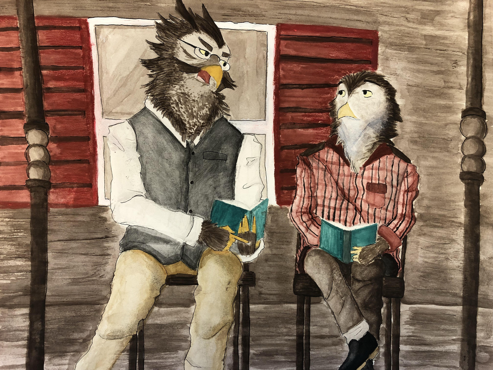 Student: John Linaris
              Medium AND Materials: Gouache on Paper
              Dimensions: 13