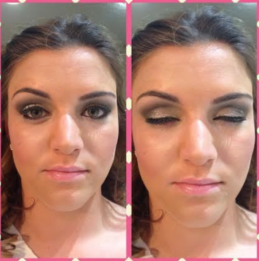 Face: Temptu Airbrush
Eyes: MAC Cosmetics
Blush: MAC Cosmetics
Lips: MAC Cosmetics
Brows: Anastasia Beverly Hills