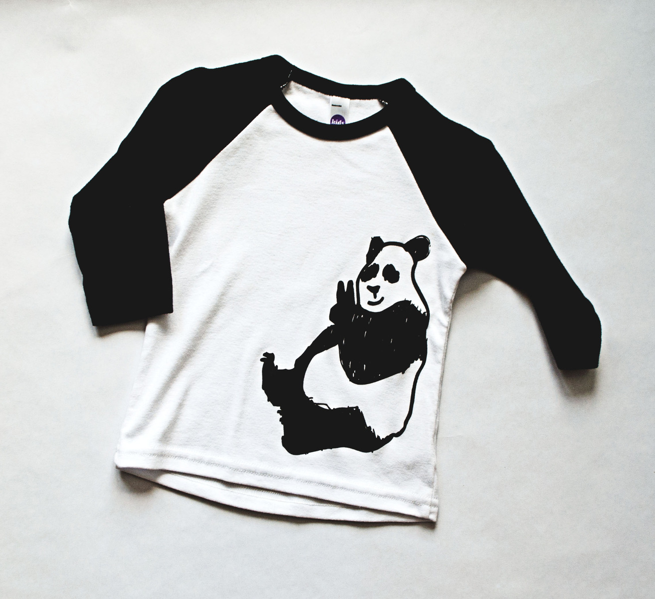 Hand drawn Peace out Panda design