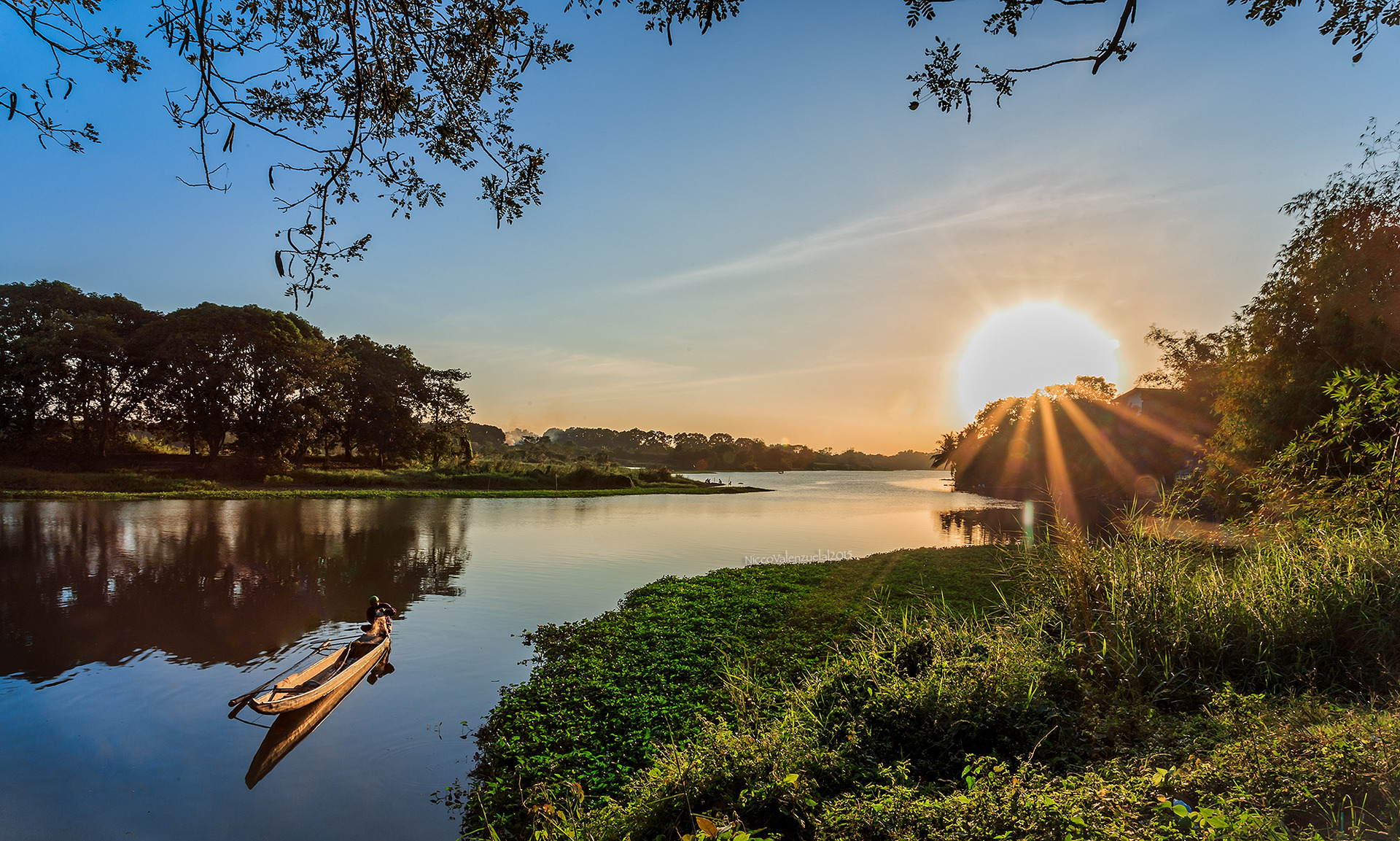 A fisherman along the Angat River in Pulilan, Bulacan, Philippines 
 February 2015