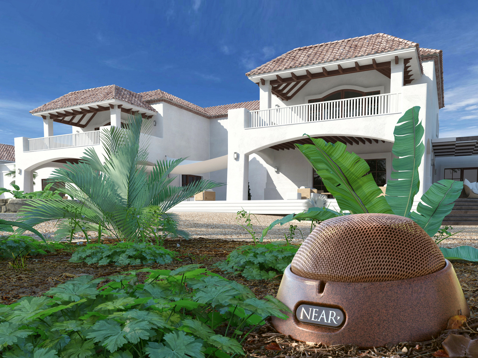 Near Speaker product shot and placed into stock image.