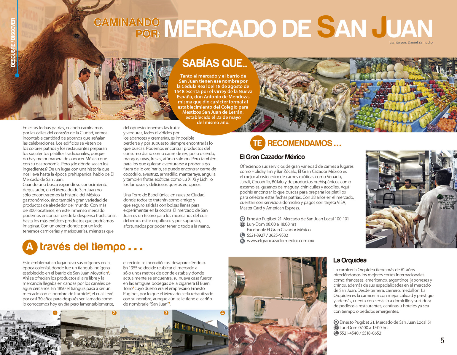 Sección caminando por de la revista todito en el centro para el mes de Septiembre de 2014.