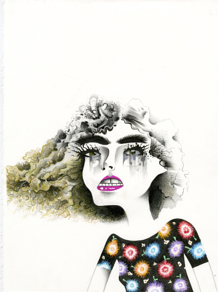 Mixed media on paper
<br />11”x15”