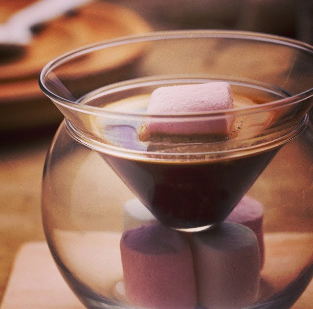 Marshmallow signature drink coffee