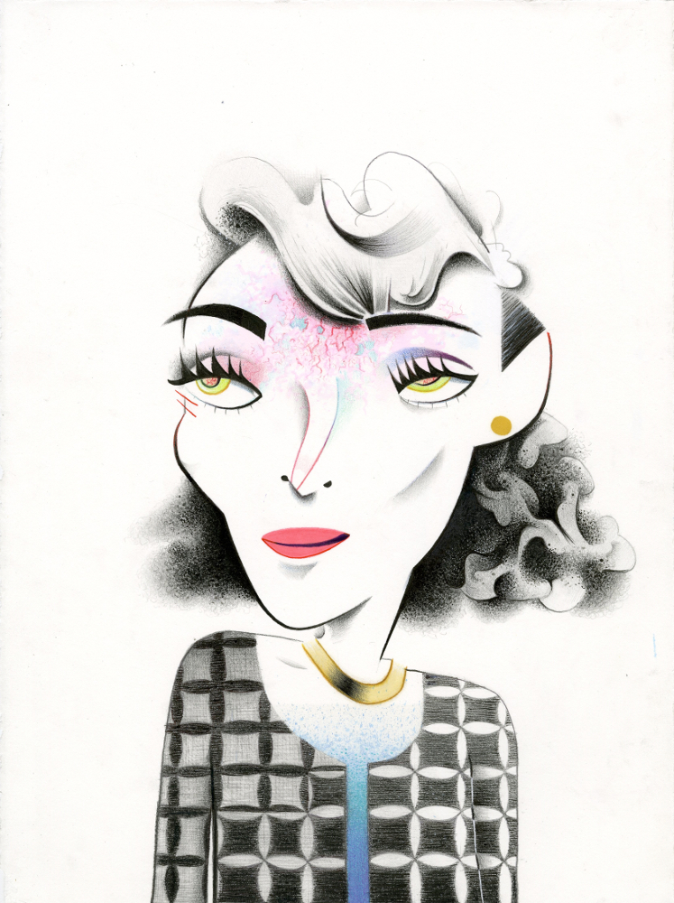 Mixed media on paper
<br />11”x15