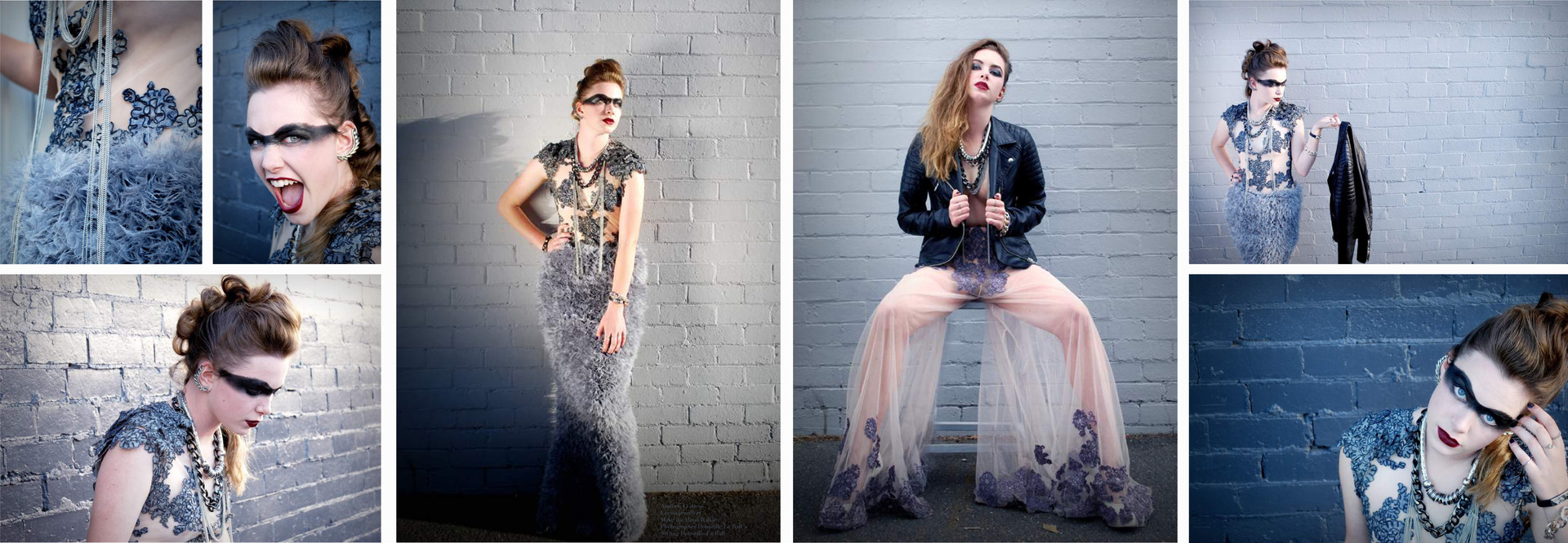 Punk photoshoot for fashion magazine