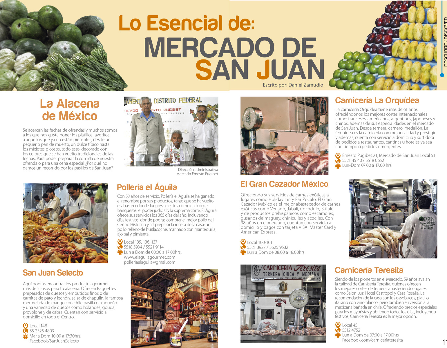 Sección especial para el Mercado de San Juan, Revista Todito en el Centro, Octubre 2014.