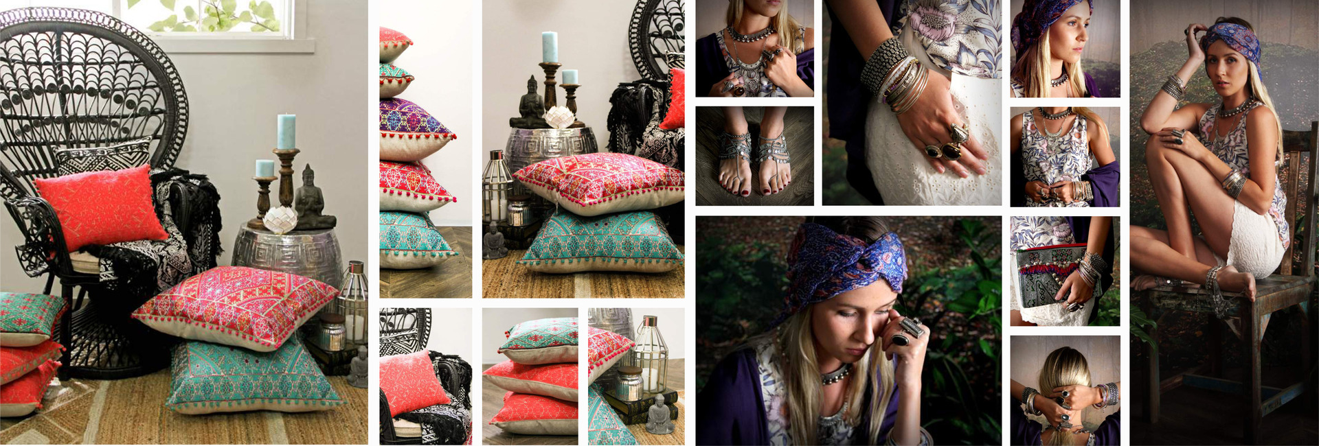 Compilation of images for the ISHKA Lookbook Brochure