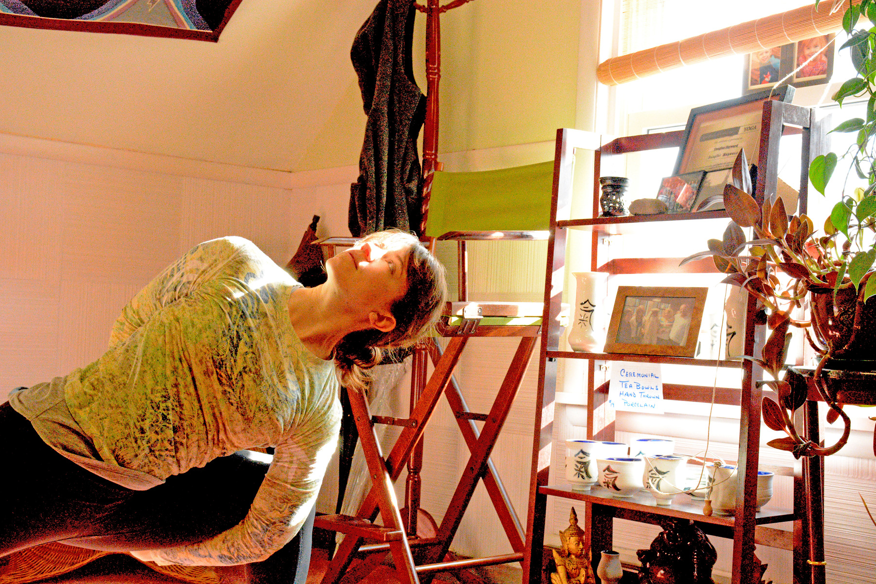 Anne Williams, 27, of State College, Pa., says that yoga has brought comfort, peace, and purpose into her life and not only teaches yoga, but enjoys practicing on her own as well.  Photo by Ally Ayton. 