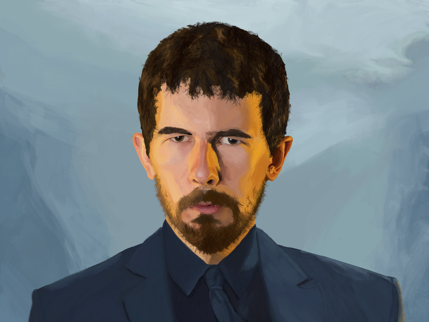 Digital Painting self portrait. Featured in Visualization Undergrad Fall 2015 Show.