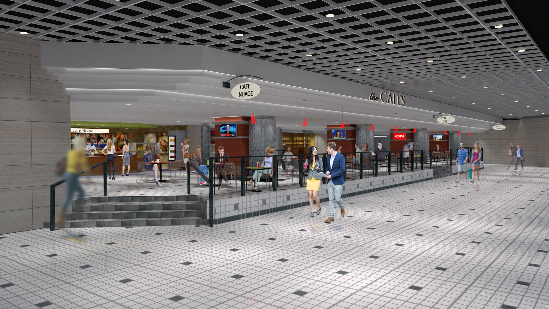 Conceptual Rendering for Food Court Renovation