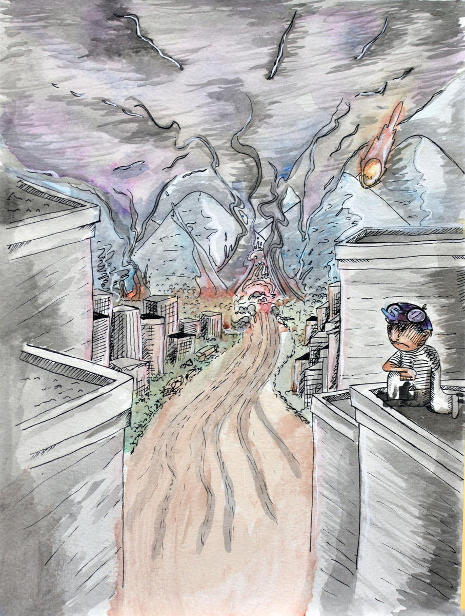 Student:  Danielle Burden
       Medium:  Watercolor, Micron Pen, Acrylic Ink
       Dimensions:  12