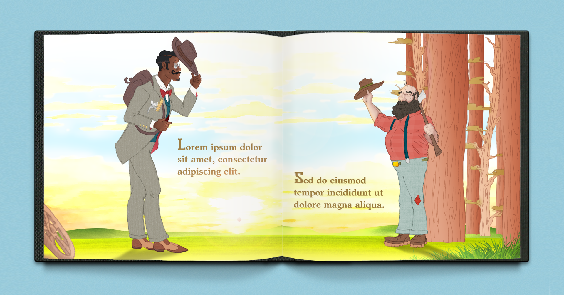 A children's book illustrations for 