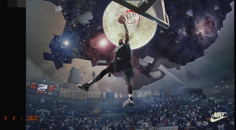 An ad crafted for Nike AIR, illustrating the experience of Nike performance.