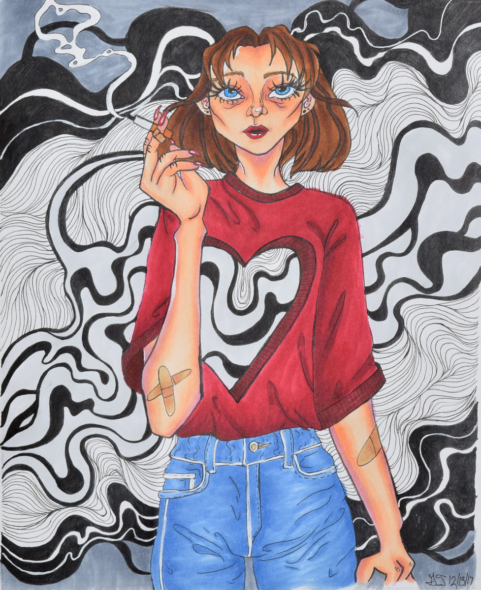 Student: Gabriella Taveroni
        Medium AND Materials: Pen and Ink, Marker
        Dimensions: 10