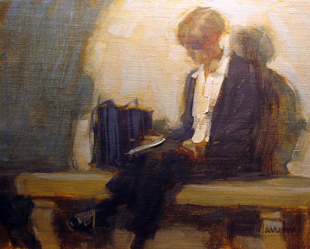 Oil on linen mounted on panel