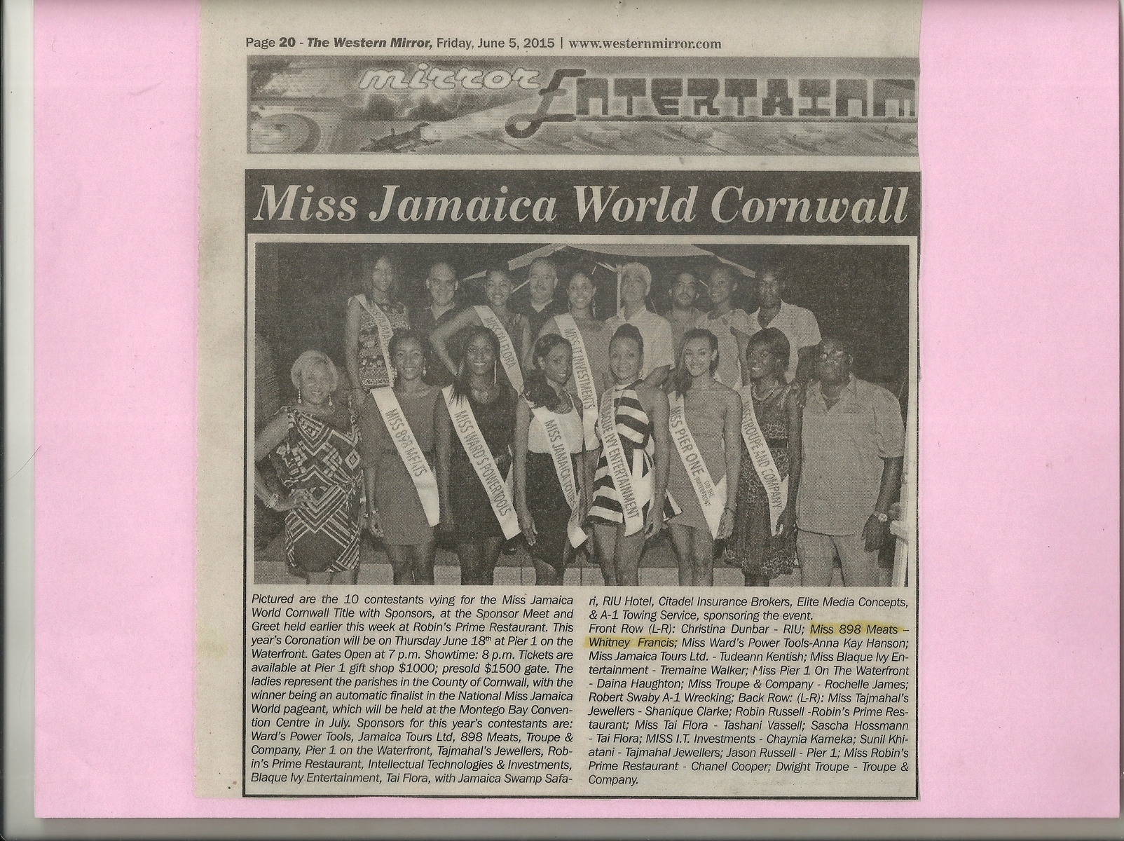 Competition fuels ambition! Miss 898 Meats