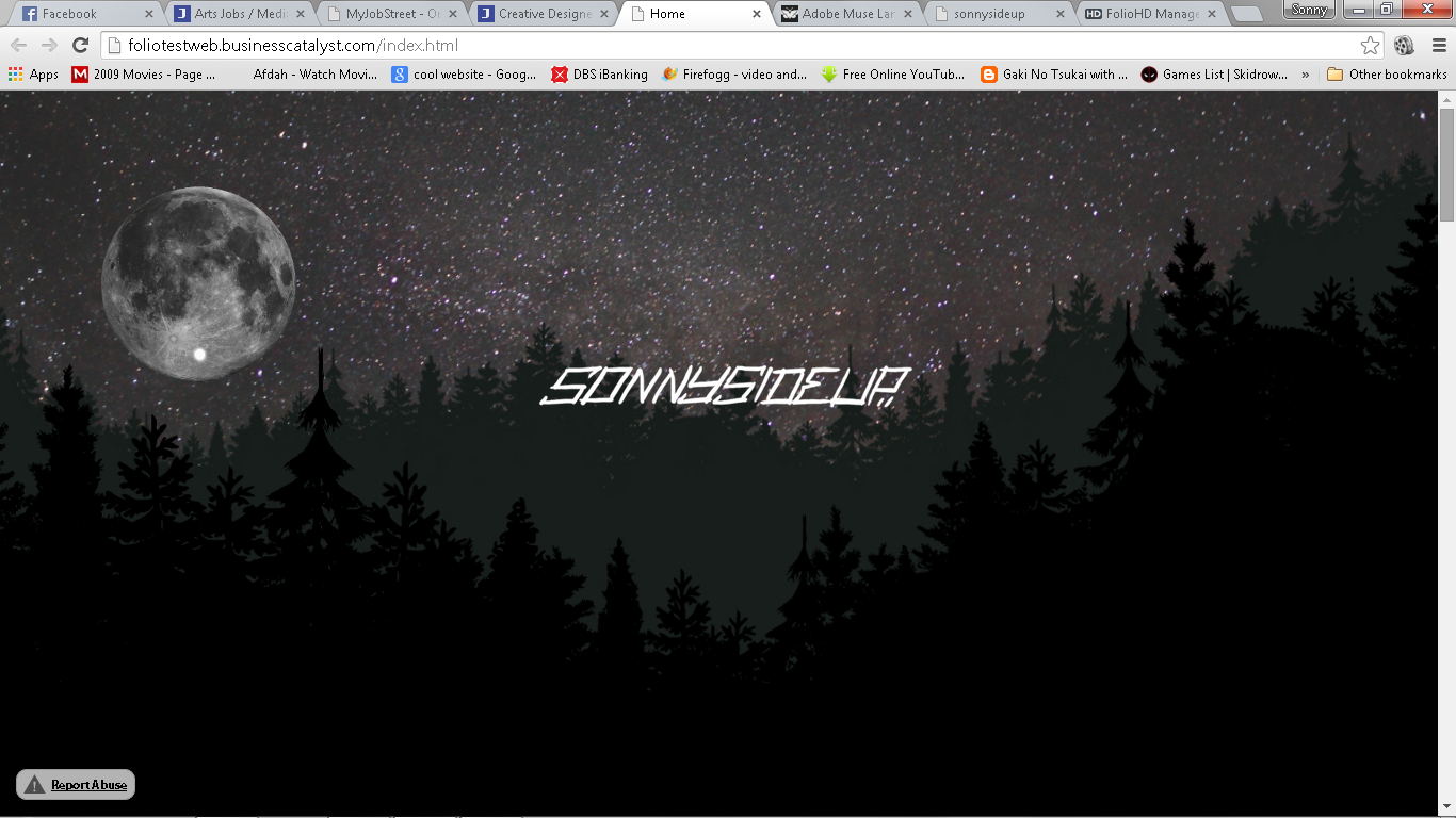 Done with:
adobe muse,
adobe photoshop,
adobe illustrator,
css
notepad++ 

http://foliotestweb.businesscatalyst.com/index.html